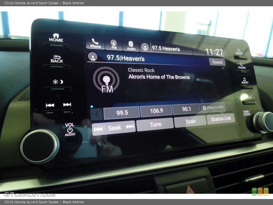 Black Interior Controls for the 2019 Honda Accord Sport Sedan #130630215