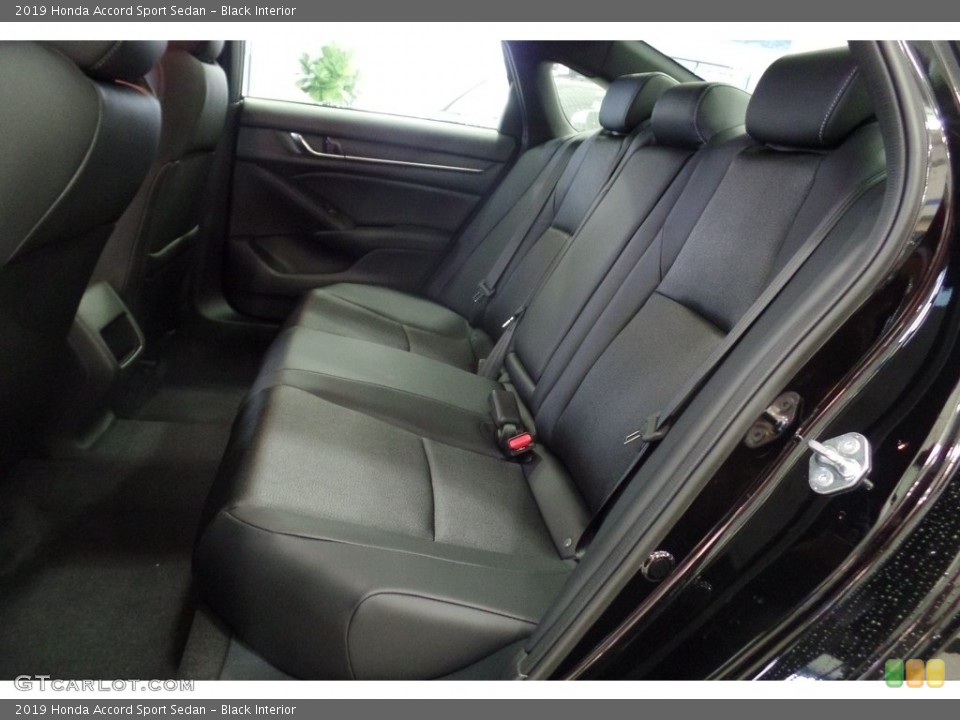Black Interior Rear Seat for the 2019 Honda Accord Sport Sedan #130631751