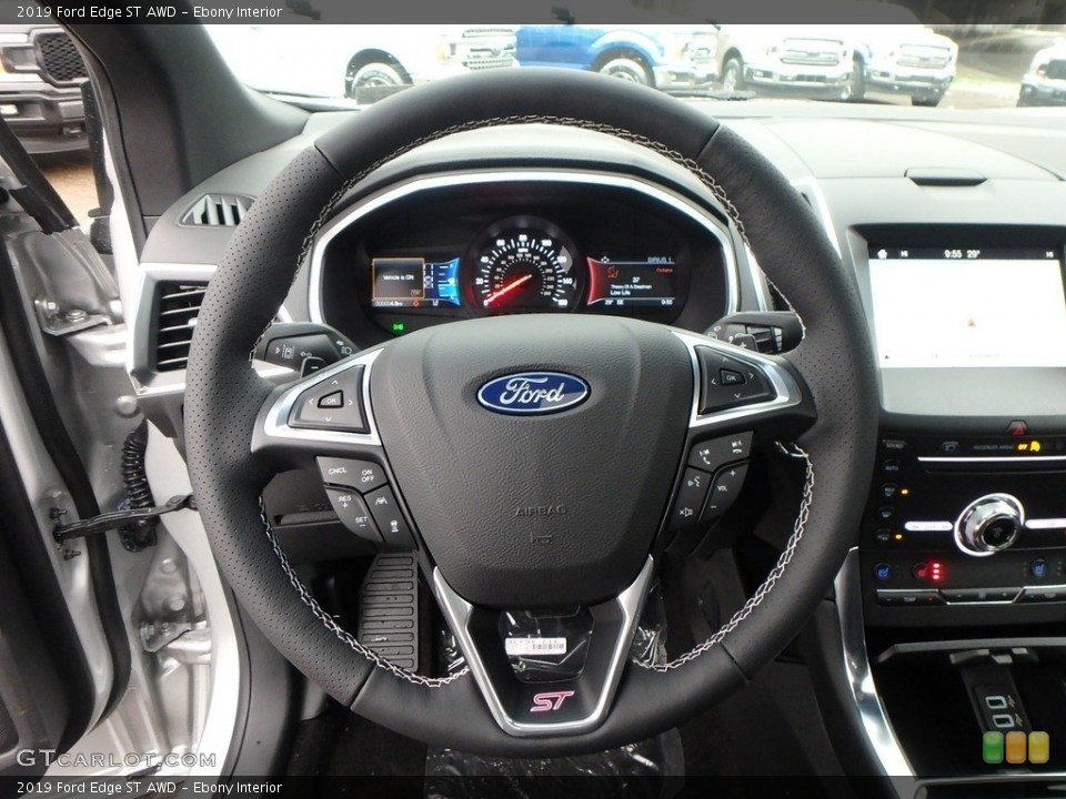 Ebony Interior Steering Wheel for the 2019 Ford Edge ST AWD #130632828