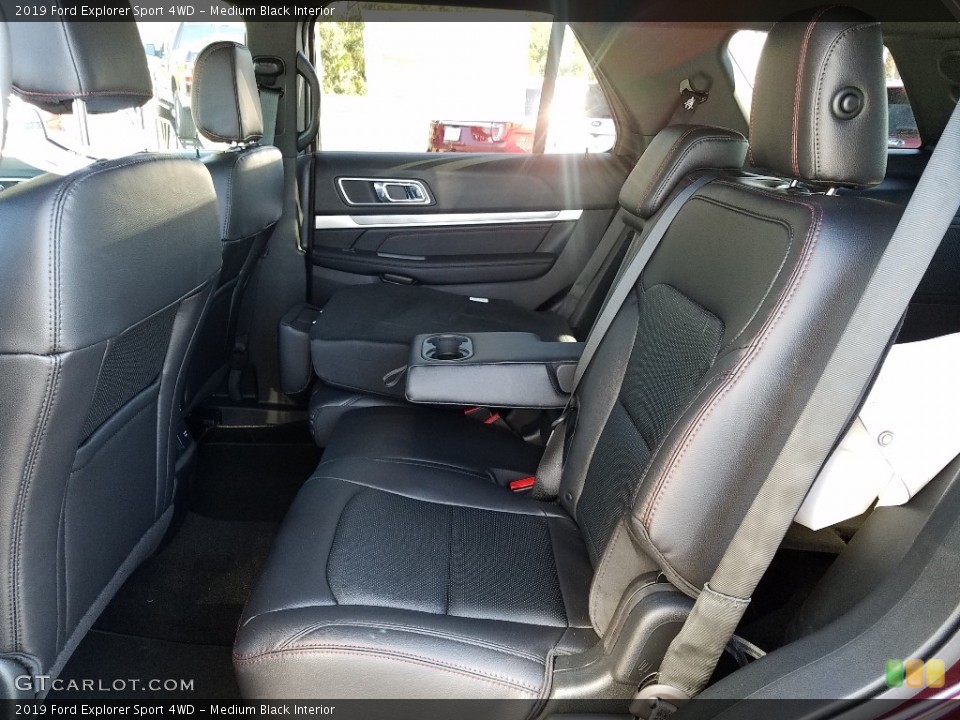 Medium Black Interior Rear Seat for the 2019 Ford Explorer Sport 4WD #130633251
