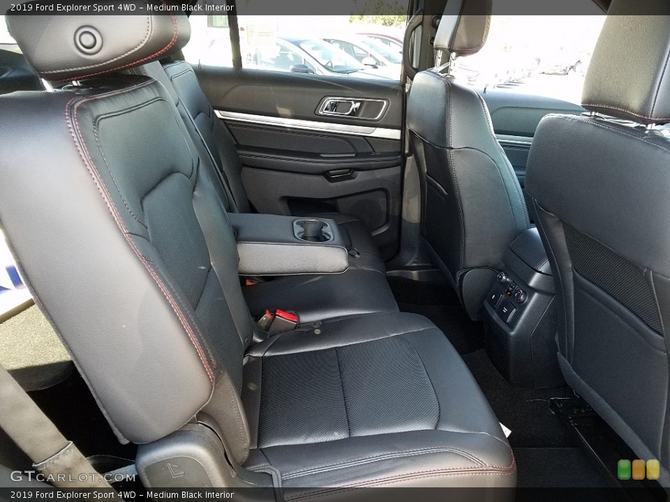 Medium Black Interior Rear Seat for the 2019 Ford Explorer Sport 4WD #130633281
