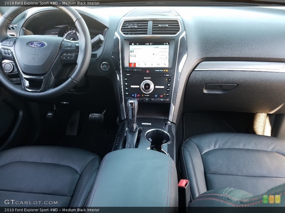 Medium Black Interior Dashboard for the 2019 Ford Explorer Sport 4WD #130633336