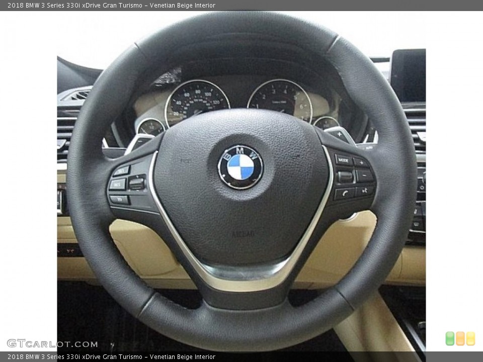 Venetian Beige Interior Steering Wheel for the 2018 BMW 3 Series 330i xDrive Gran Turismo #130633704