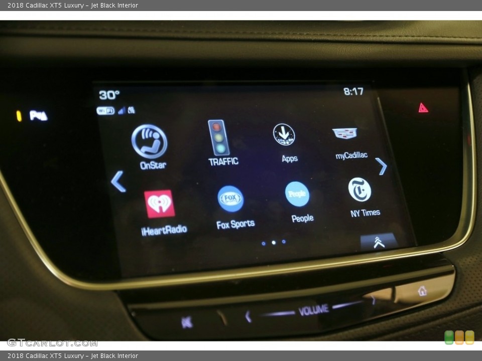 Jet Black Interior Controls for the 2018 Cadillac XT5 Luxury #130635417