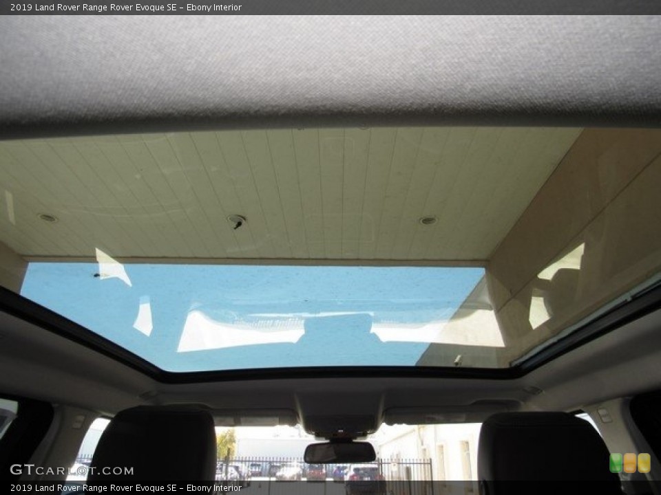 Ebony Interior Sunroof for the 2019 Land Rover Range Rover Evoque SE #130641603