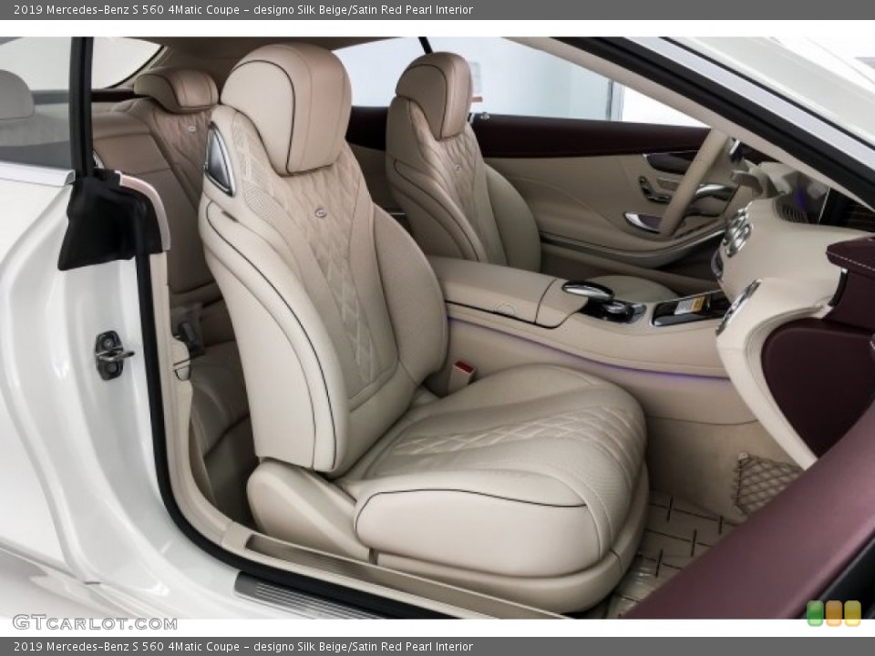 designo Silk Beige/Satin Red Pearl Interior Photo for the 2019 Mercedes-Benz S 560 4Matic Coupe #130641747