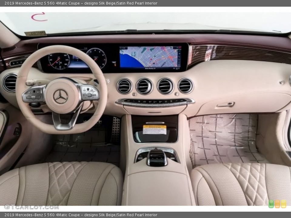 designo Silk Beige/Satin Red Pearl Interior Dashboard for the 2019 Mercedes-Benz S 560 4Matic Coupe #130641951