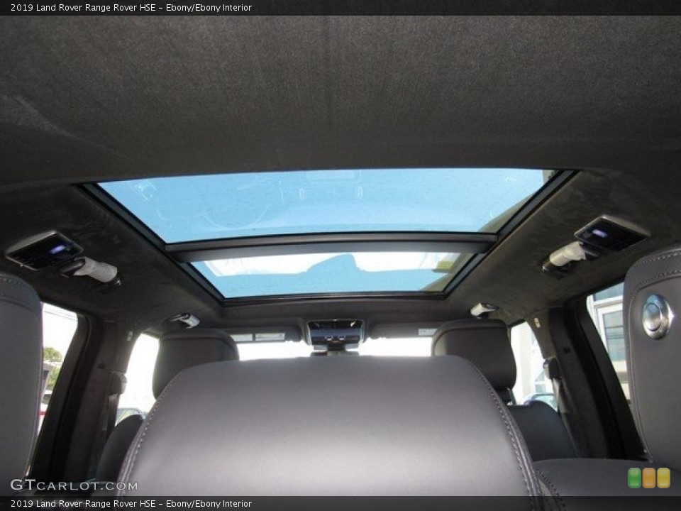 Ebony/Ebony Interior Sunroof for the 2019 Land Rover Range Rover HSE #130642947