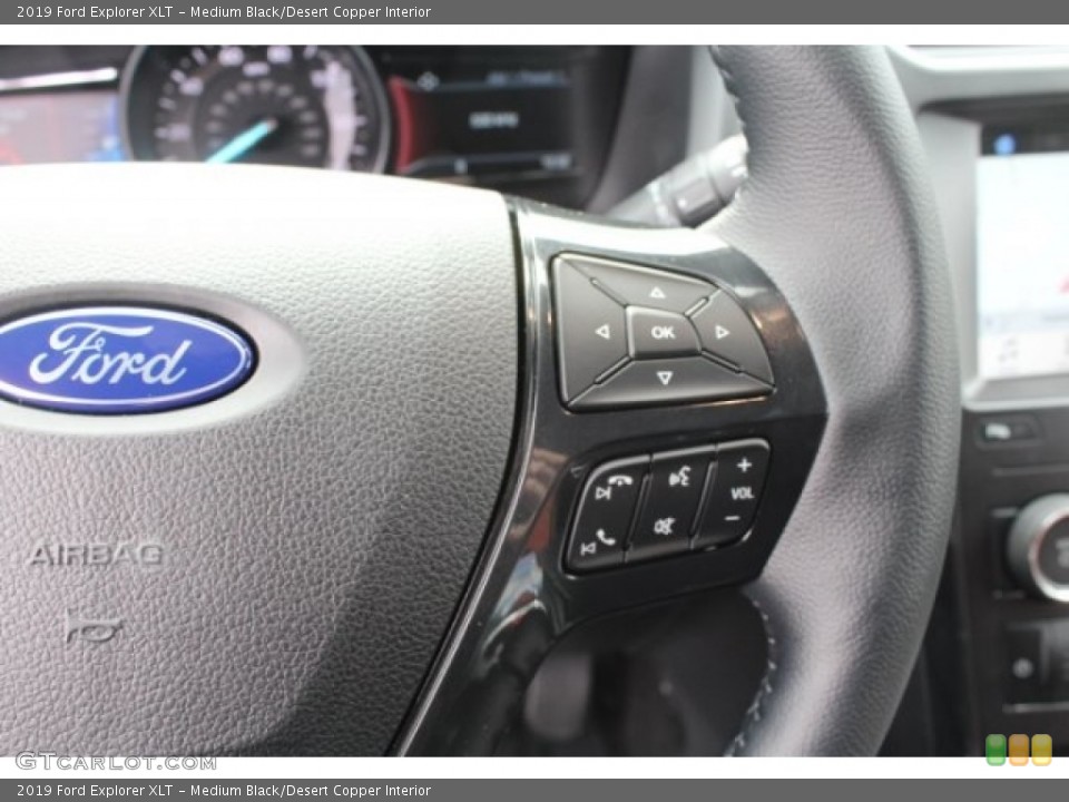 Medium Black/Desert Copper Interior Steering Wheel for the 2019 Ford Explorer XLT #130644291