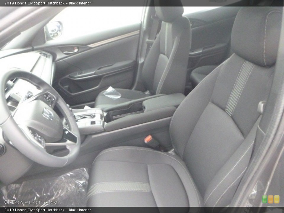 Black Interior Front Seat for the 2019 Honda Civic Sport Hatchback #130658276