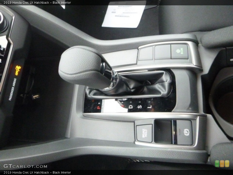 Black Interior Transmission for the 2019 Honda Civic LX Hatchback #130658687