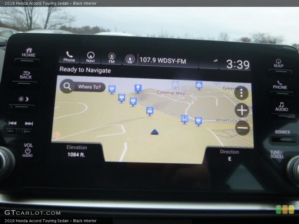 Black Interior Navigation for the 2019 Honda Accord Touring Sedan #130658936