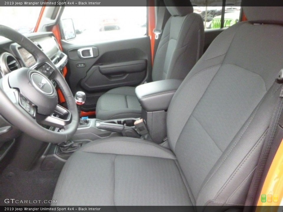 Black Interior Photo for the 2019 Jeep Wrangler Unlimited Sport 4x4 #130661787
