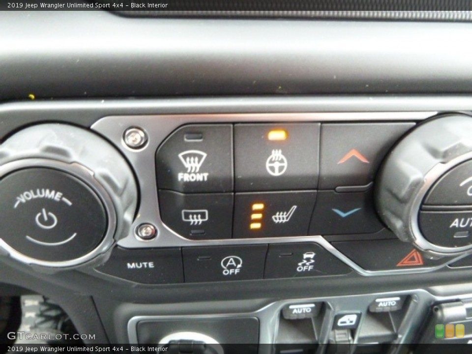 Black Interior Controls for the 2019 Jeep Wrangler Unlimited Sport 4x4 #130661873