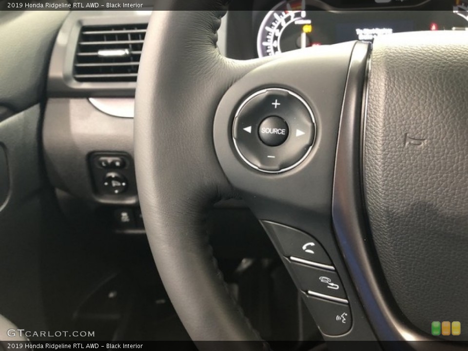 Black Interior Steering Wheel for the 2019 Honda Ridgeline RTL AWD #130673747