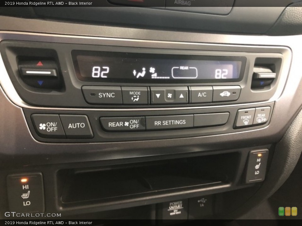 Black Interior Controls for the 2019 Honda Ridgeline RTL AWD #130673873