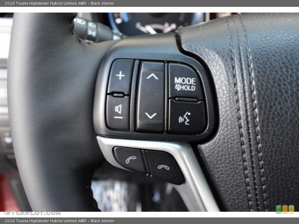 Black Interior Steering Wheel for the 2019 Toyota Highlander Hybrid Limited AWD #130676339