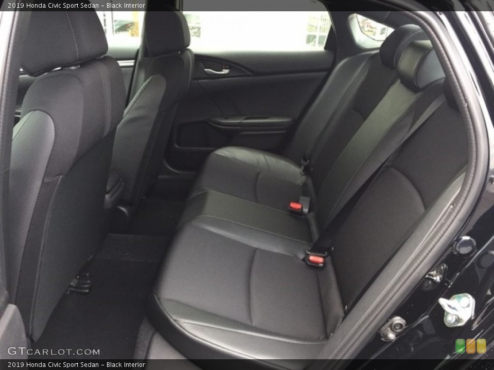 Black Interior Rear Seat for the 2019 Honda Civic Sport Sedan #130687033