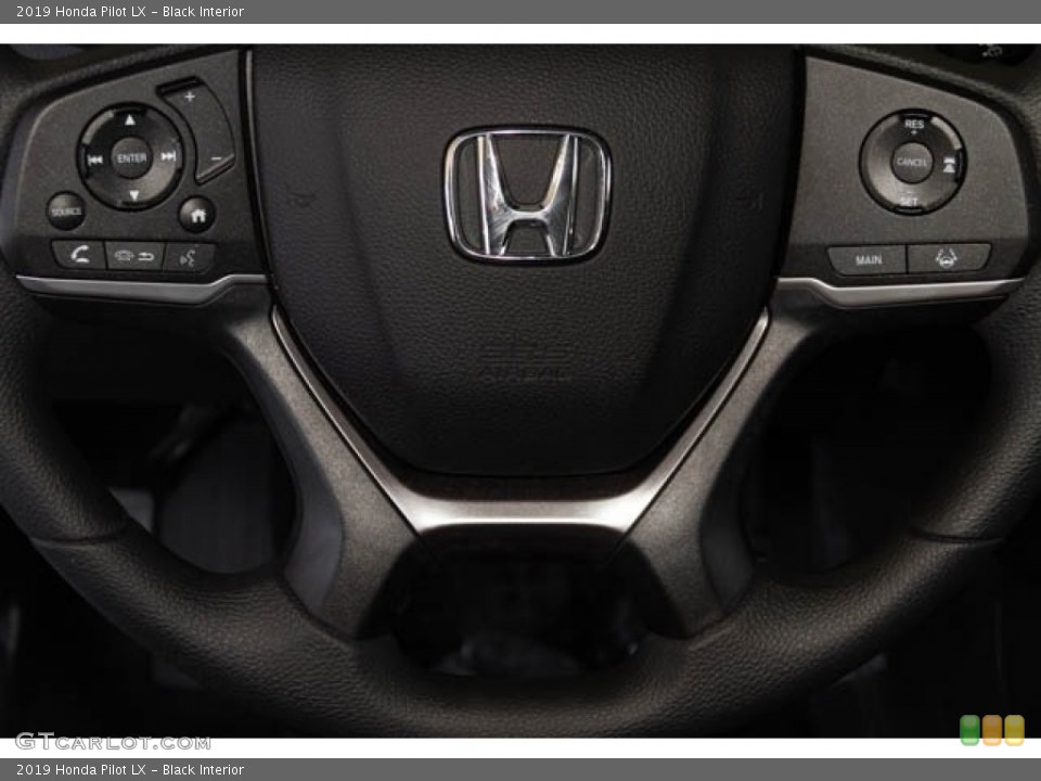 Black Interior Steering Wheel for the 2019 Honda Pilot LX #130690491