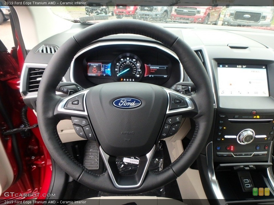 Ceramic Interior Steering Wheel for the 2019 Ford Edge Titanium AWD #130695667