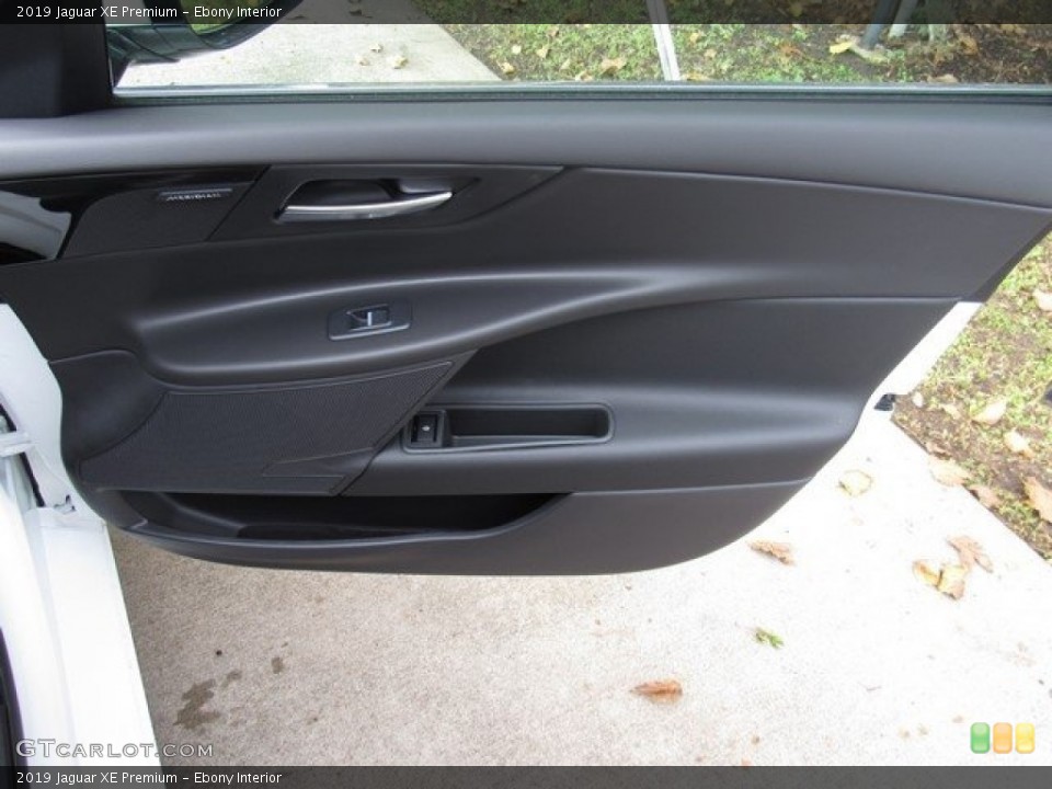 Ebony Interior Door Panel for the 2019 Jaguar XE Premium #130697080
