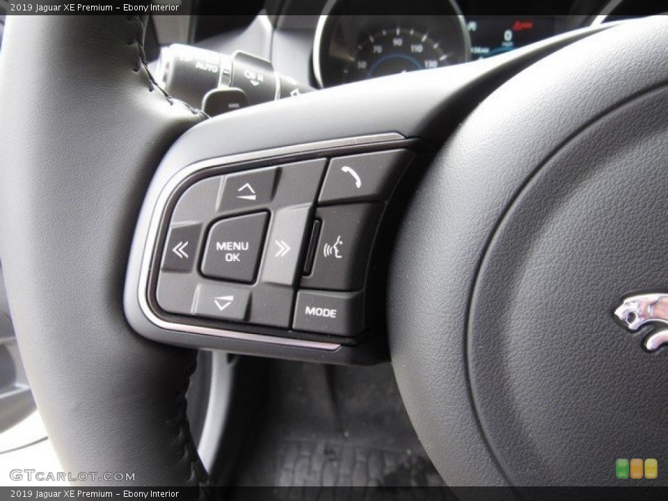 Ebony Interior Steering Wheel for the 2019 Jaguar XE Premium #130697185