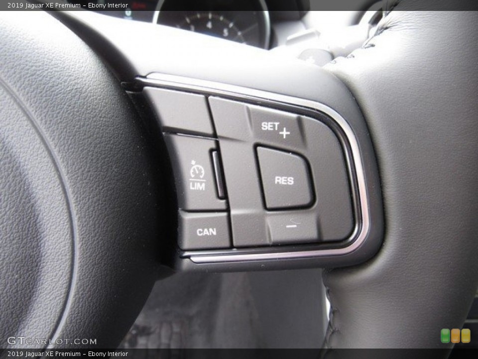 Ebony Interior Steering Wheel for the 2019 Jaguar XE Premium #130697236