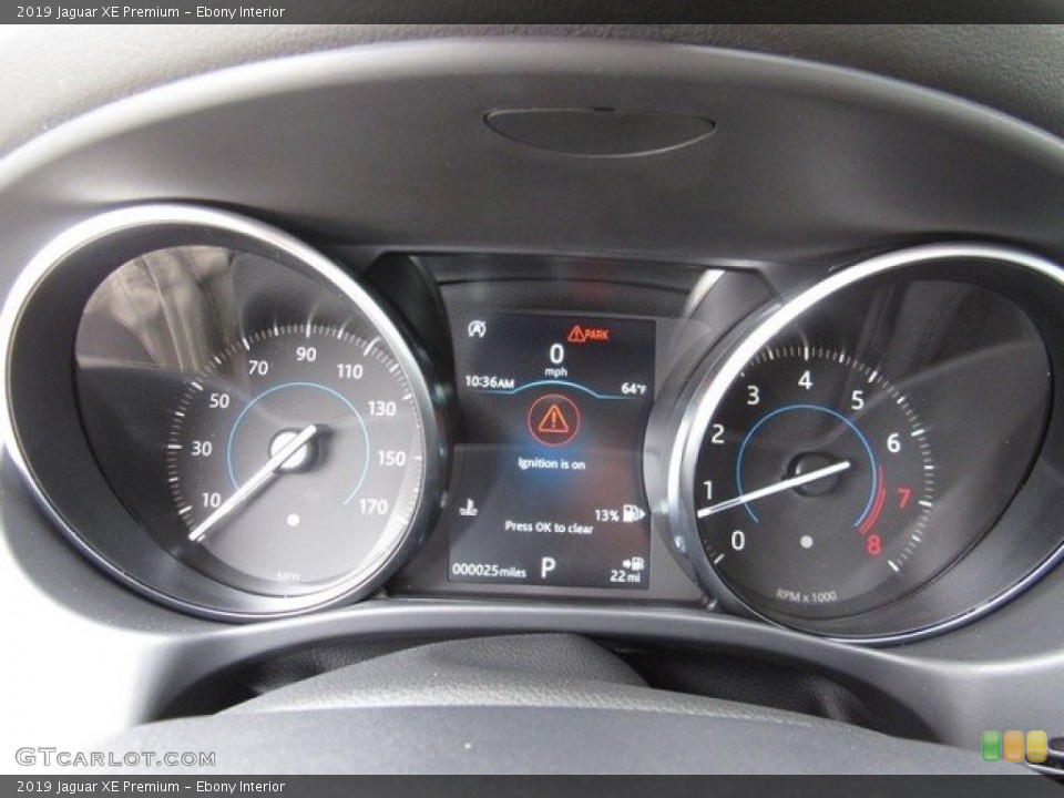 Ebony Interior Gauges for the 2019 Jaguar XE Premium #130697257