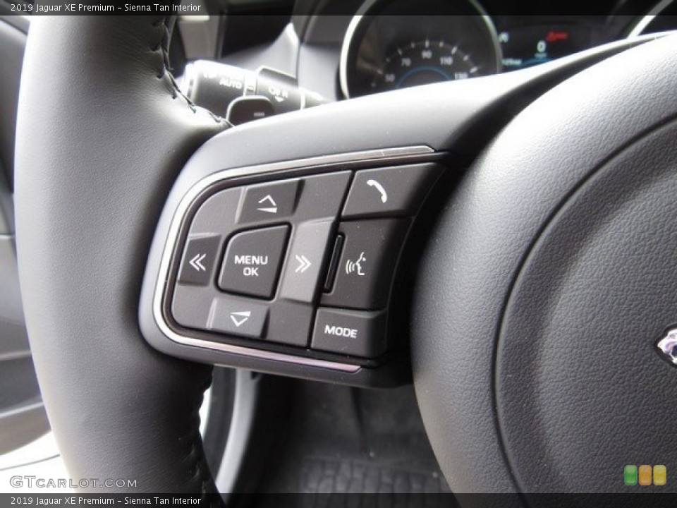 Sienna Tan Interior Steering Wheel for the 2019 Jaguar XE Premium #130697830