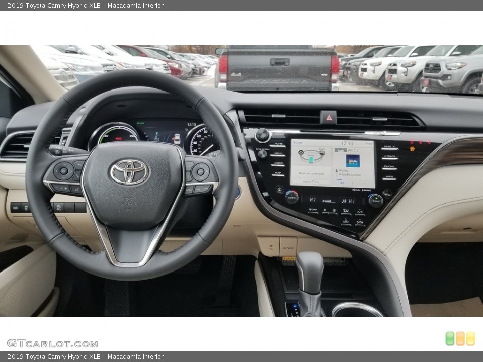 Macadamia Interior Dashboard for the 2019 Toyota Camry Hybrid XLE #130698598