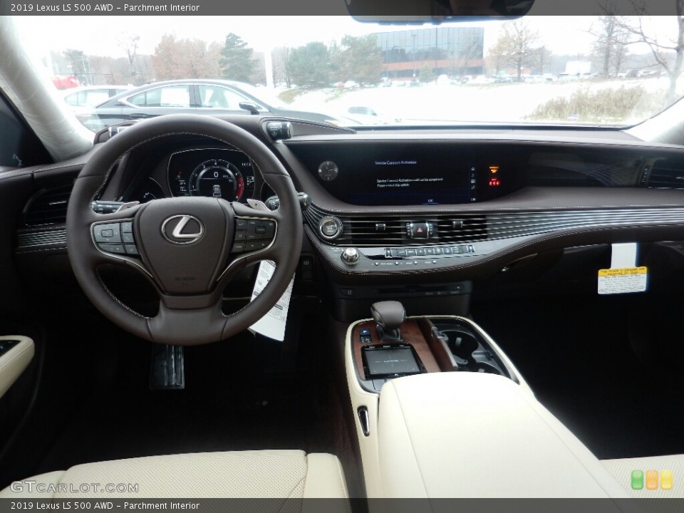 Parchment Interior Dashboard for the 2019 Lexus LS 500 AWD #130700113
