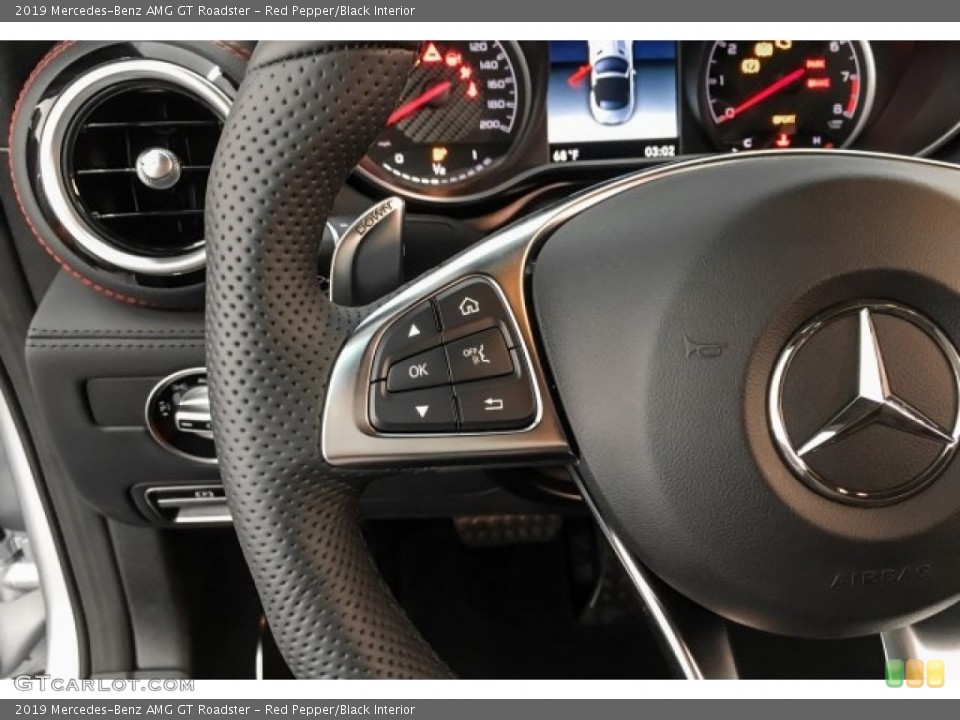 Red Pepper/Black Interior Steering Wheel for the 2019 Mercedes-Benz AMG GT Roadster #130711340