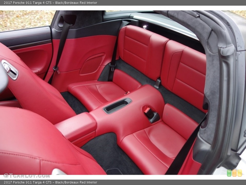 Black/Bordeaux Red Interior Rear Seat for the 2017 Porsche 911 Targa 4 GTS #130712465