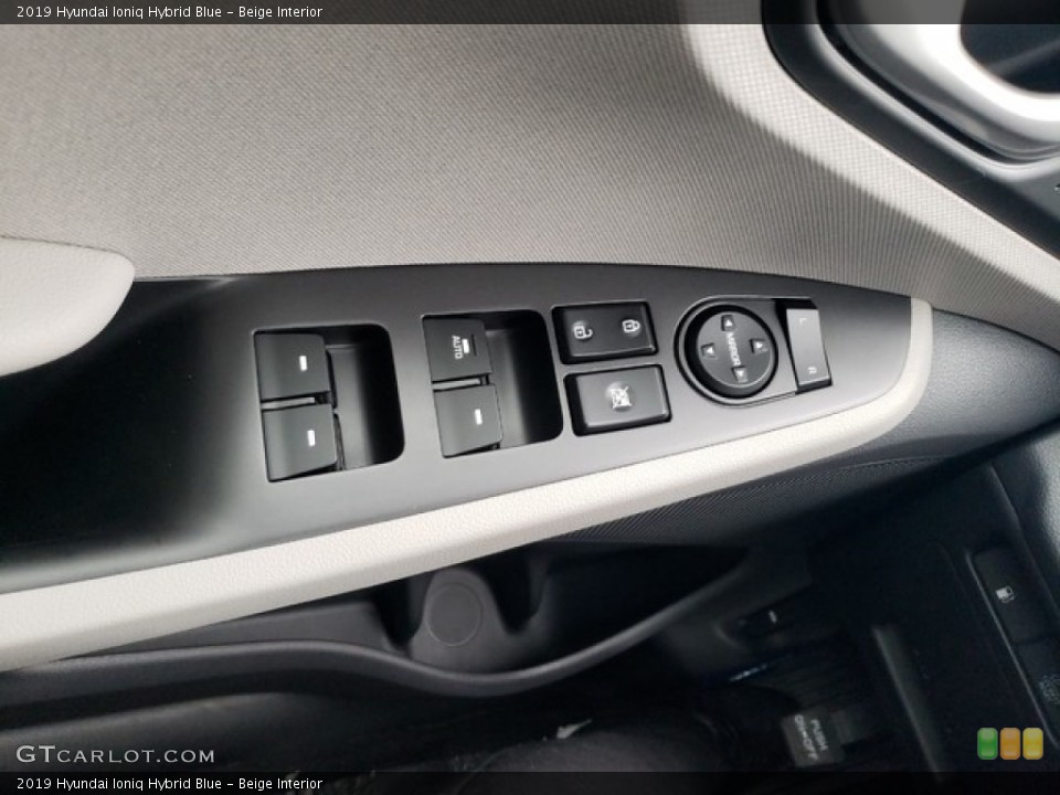 Beige Interior Controls for the 2019 Hyundai Ioniq Hybrid Blue #130716015