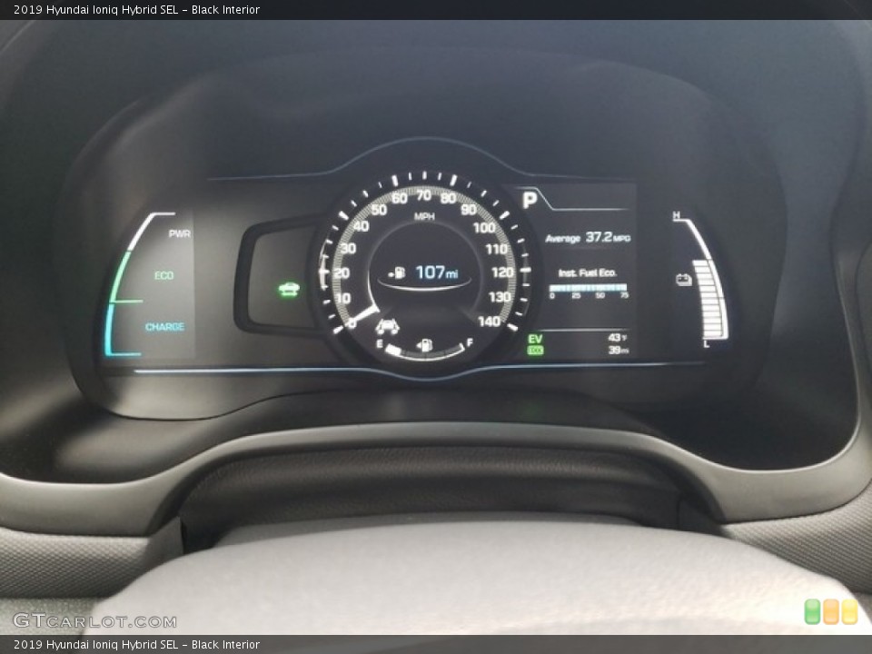 Black Interior Gauges for the 2019 Hyundai Ioniq Hybrid SEL #130716503