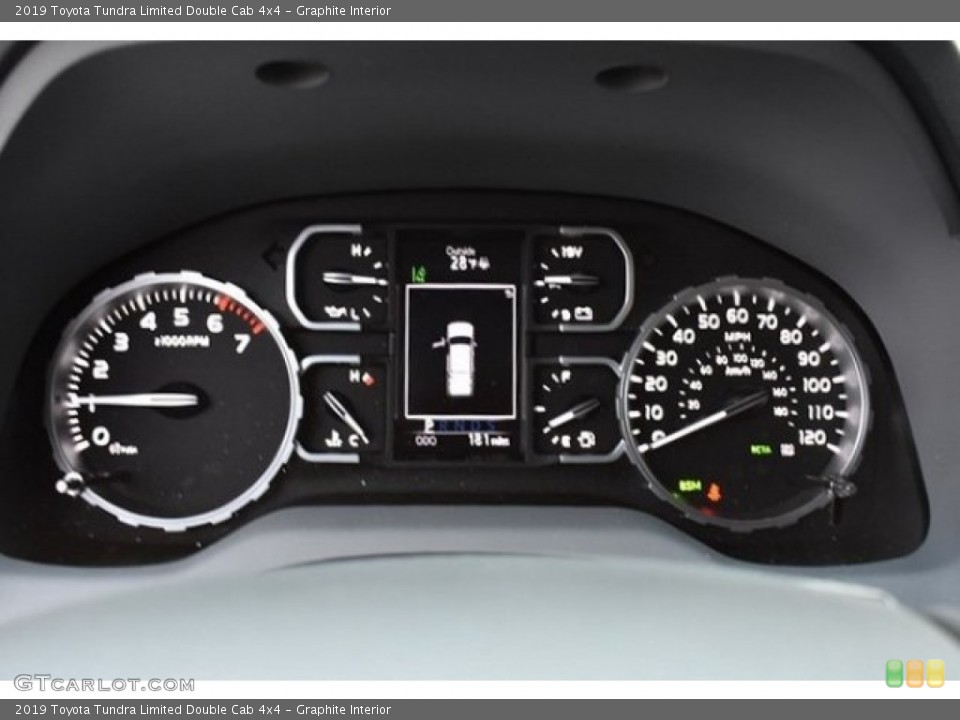 Graphite Interior Gauges for the 2019 Toyota Tundra Limited Double Cab 4x4 #130731947