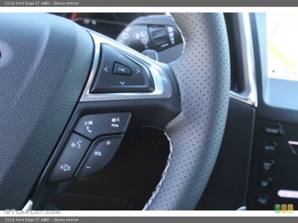 Ebony Interior Steering Wheel for the 2019 Ford Edge ST AWD #130738196