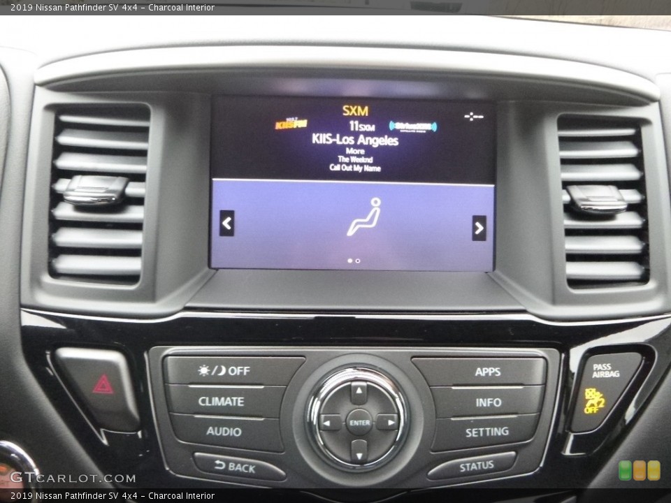 Charcoal Interior Controls for the 2019 Nissan Pathfinder SV 4x4 #130746897