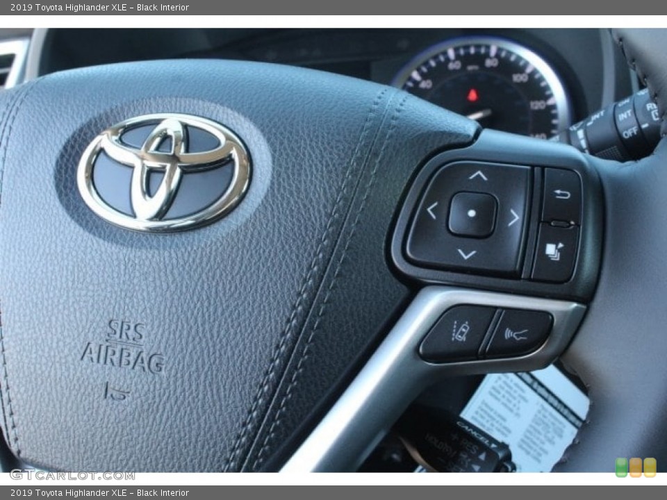 Black Interior Steering Wheel for the 2019 Toyota Highlander XLE #130747516