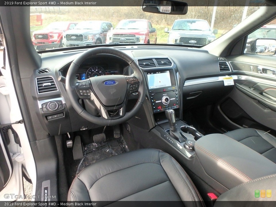 Medium Black Interior Photo for the 2019 Ford Explorer Sport 4WD #130748775