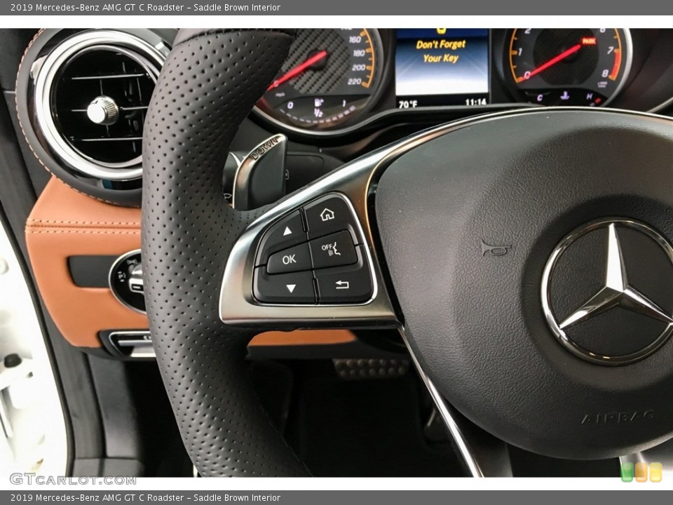Saddle Brown Interior Steering Wheel for the 2019 Mercedes-Benz AMG GT C Roadster #130750059