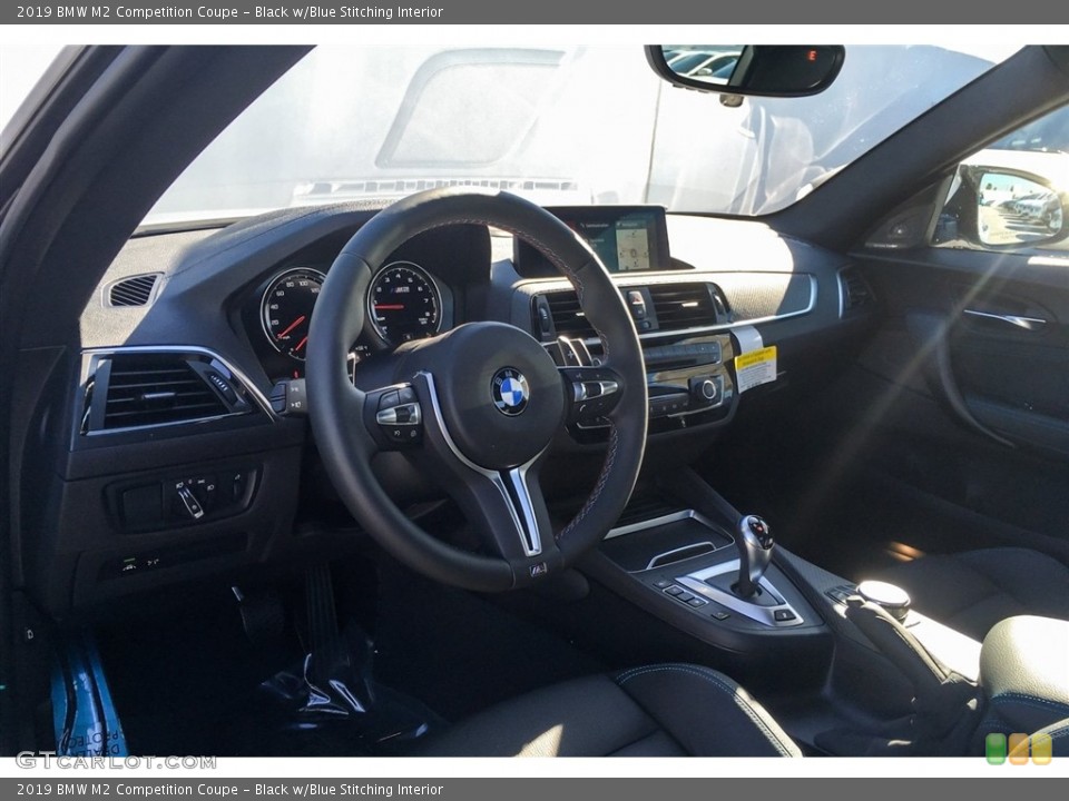 Black w/Blue Stitching Interior Dashboard for the 2019 BMW M2 Competition Coupe #130750434