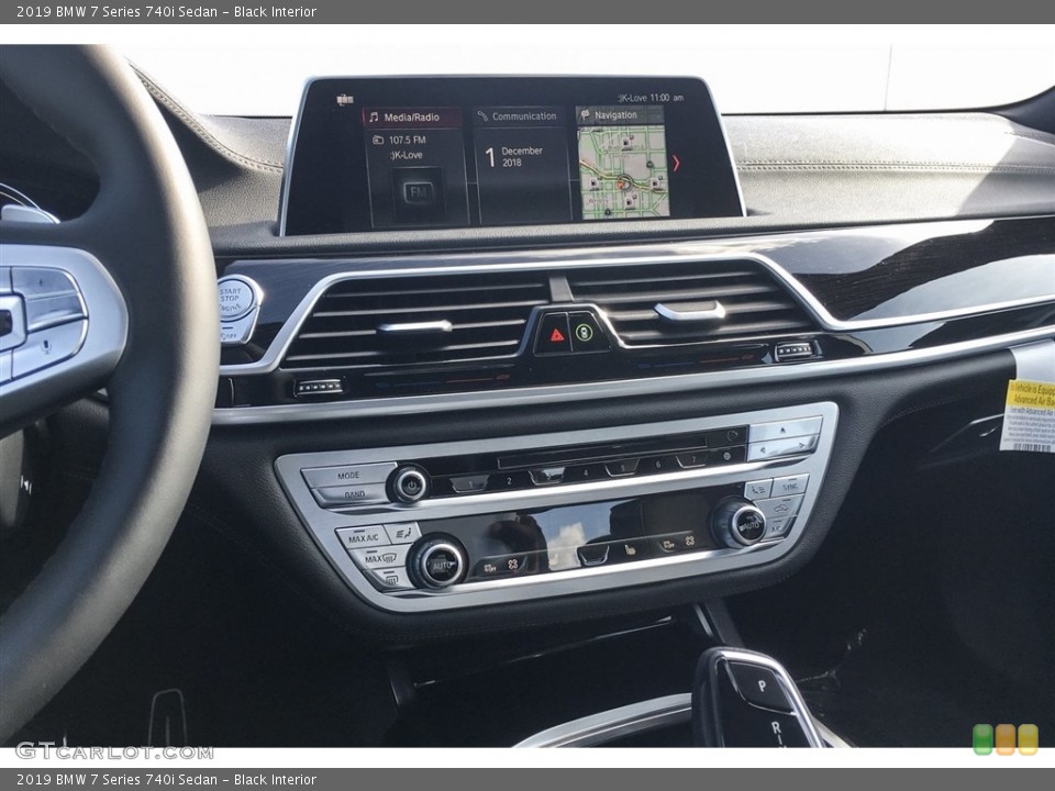 Black Interior Controls for the 2019 BMW 7 Series 740i Sedan #130753656