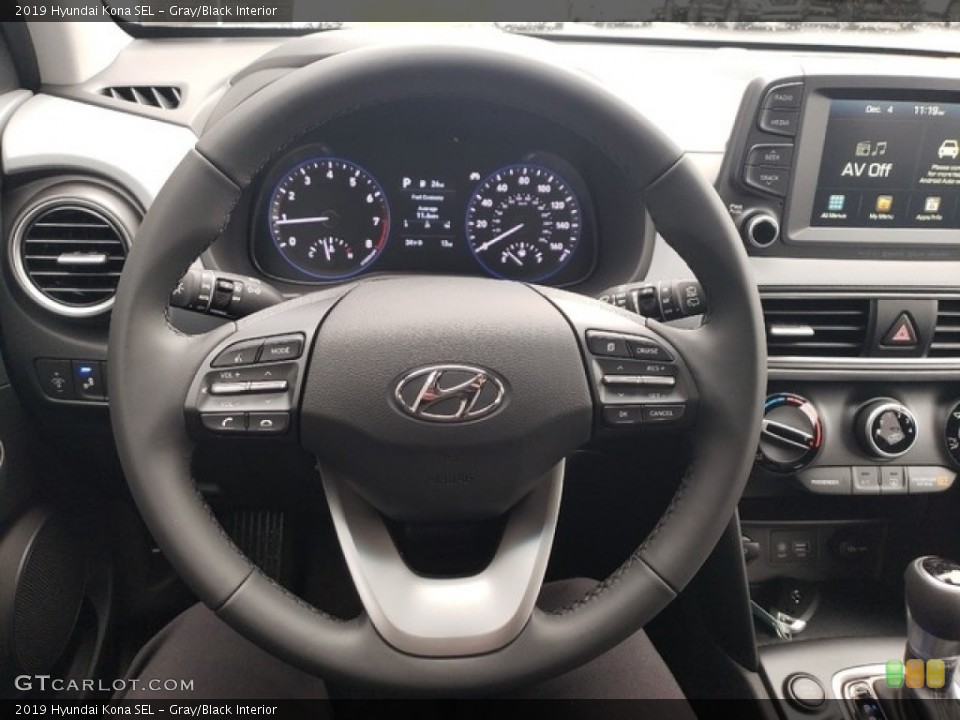 Gray/Black Interior Steering Wheel for the 2019 Hyundai Kona SEL #130760988