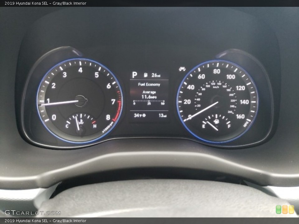 Gray/Black Interior Gauges for the 2019 Hyundai Kona SEL #130761009