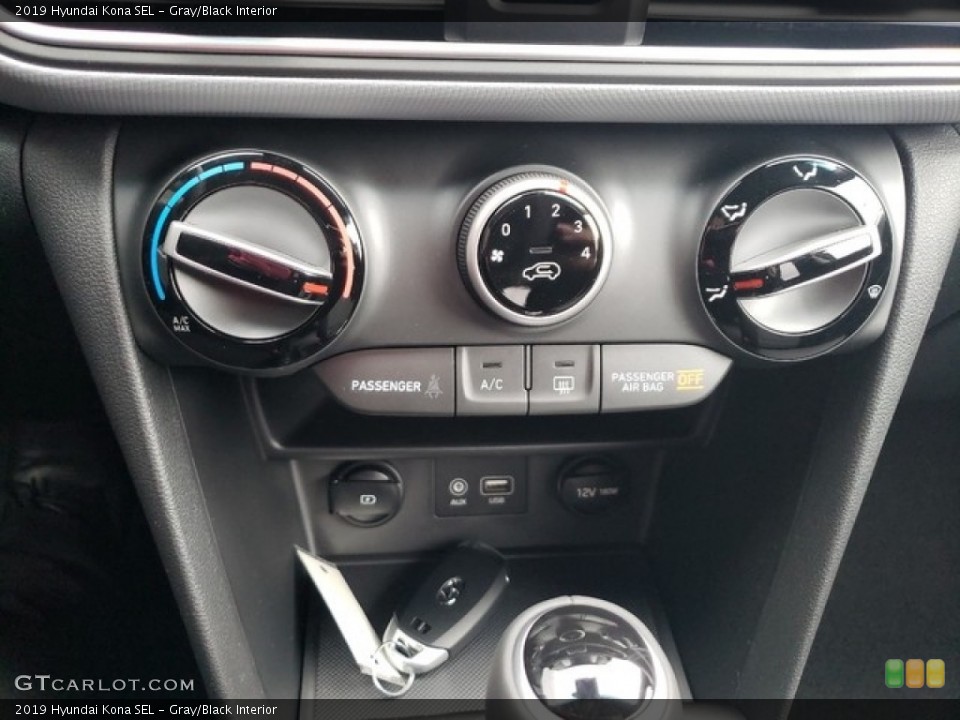 Gray/Black Interior Controls for the 2019 Hyundai Kona SEL #130761054