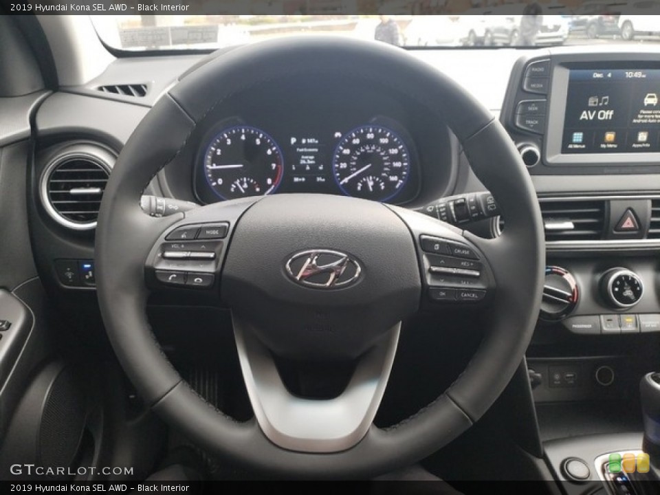 Black Interior Steering Wheel for the 2019 Hyundai Kona SEL AWD #130761897