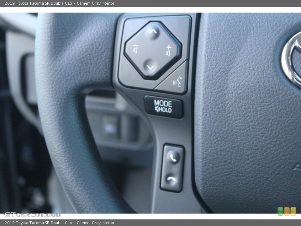 Cement Gray Interior Steering Wheel for the 2019 Toyota Tacoma SR Double Cab #130762005