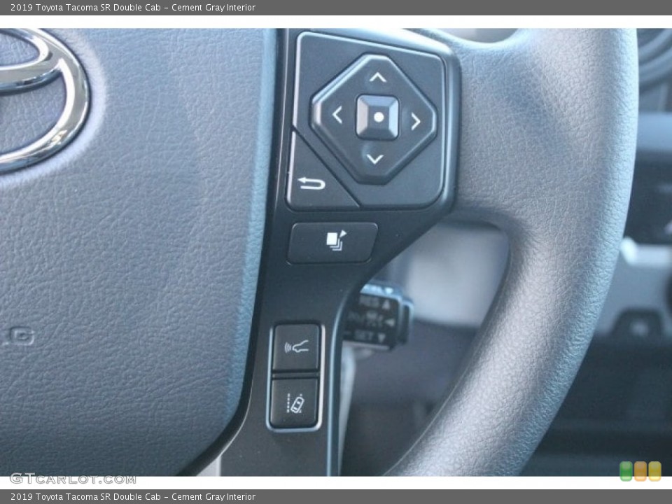 Cement Gray Interior Steering Wheel for the 2019 Toyota Tacoma SR Double Cab #130762026