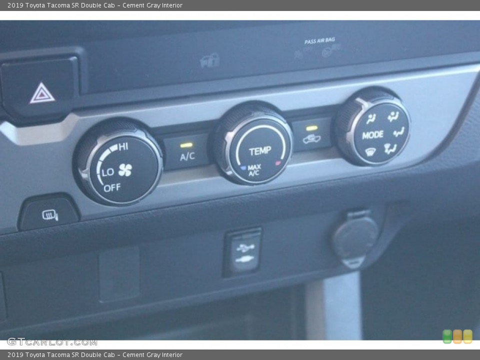 Cement Gray Interior Controls for the 2019 Toyota Tacoma SR Double Cab #130762428